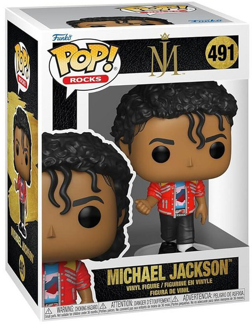 Funko Pop! Rocks: Michael Jackson - Beat It 수집용 비닐 피규어 선물 아이디어 공식 상품 어린이 및 성인용 장난감 음악 팬 수집가를 위한 모델, Funko Pop! Rocks: Michael Jack