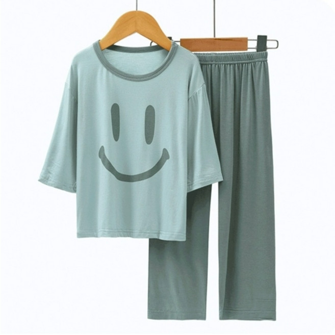 [당일출고] 초등 고학년 주니어 여름 잠옷 반팔 7부 내복 홈웨어 세트 140~180