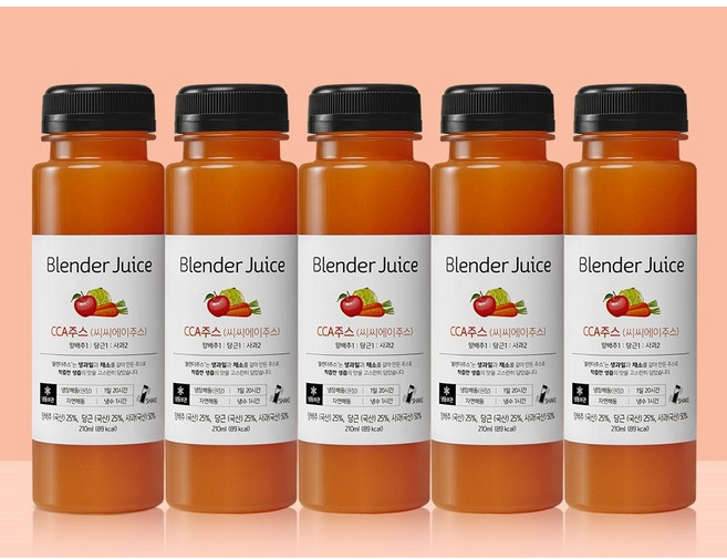 착즙100% 국내산 CCA주스 홈메이드 NFC 비가열 클렌즈 당근 양배추 사과 블렌더주스, 30개, 210ml