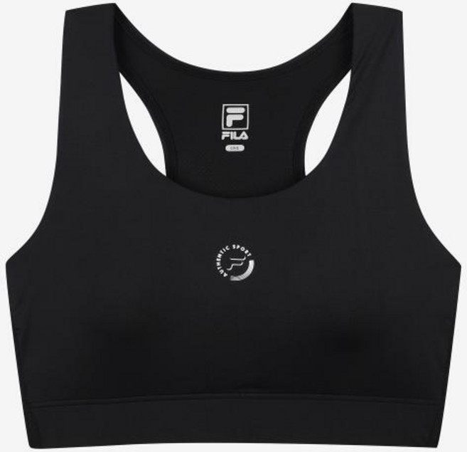 휠라 언더웨어 휠라 액티브 백포인트 미디엄 서포트 브라탑 (FI4ITG1045F_BLK)