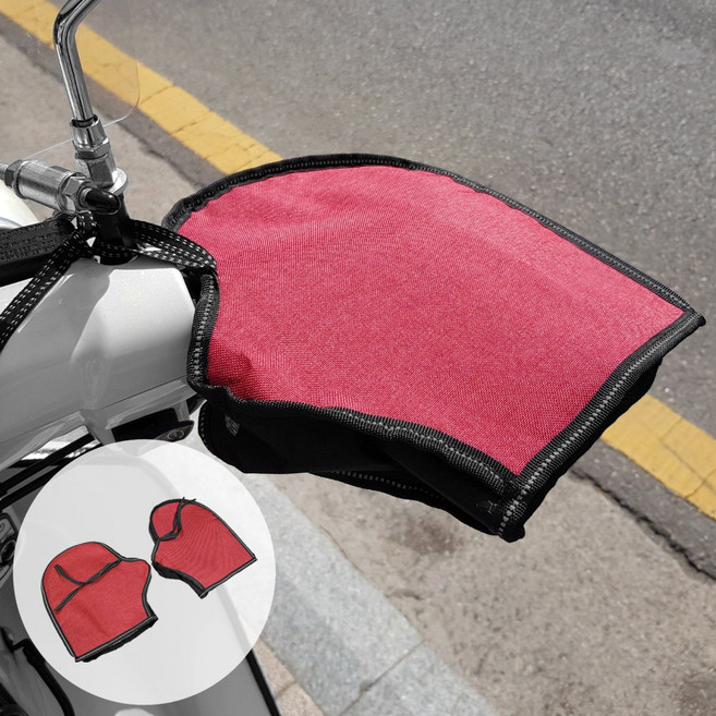 MOXI 오토바이 여름 쿨토시 핸들커버 여름장갑 자외선차단 통풍 엔맥스 xmax 크루심 포르자 슈퍼커브 VSX UHR, 레드