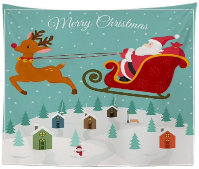 트리 가리개 크리스마스 벽트리 패브릭 포스터 커튼 장식 초대형 GW몰, 크리스마스F, 1개