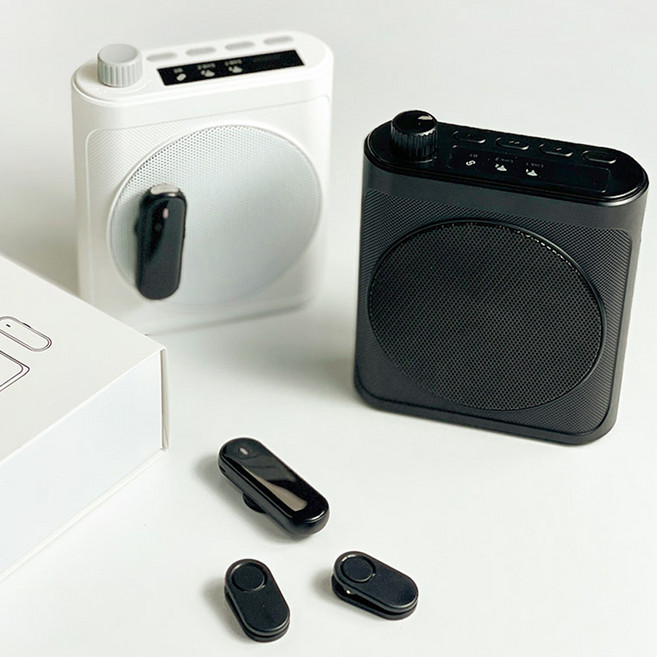 엔플로 강의용 핀 마이크 + 스피커 일체형 무선 블루투스 휴대용, 블랙, 핀 마이크+스피커 일체형