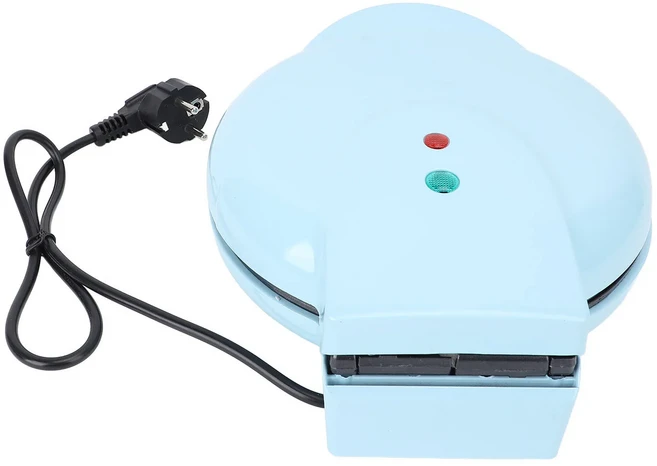 7구 도넛 메이커 빠른 가열 스마트 온도 조절 눌어붙지 않는 전기 도넛 기계 가정용 베이킹, 01 AU, 01 파란