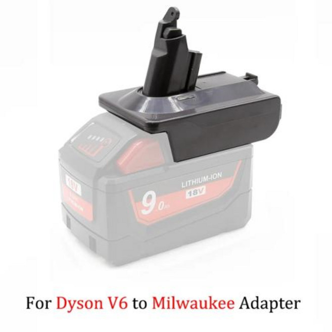 Dyson V6 V7 V8 시리즈용 리튬 배터리 어댑터 Makita Milwaukee 변환기 진공 청소기 도구 DC58 SV11 SV10 18V, 1개