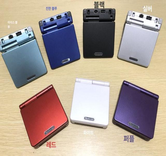 닌텐도 GBA SP 백라이트개조 IPS V2 스크린 정품 Nintendo GameBoy Advance SP, 일본 버전, 패키지 1, 블랙 오리지널 7색