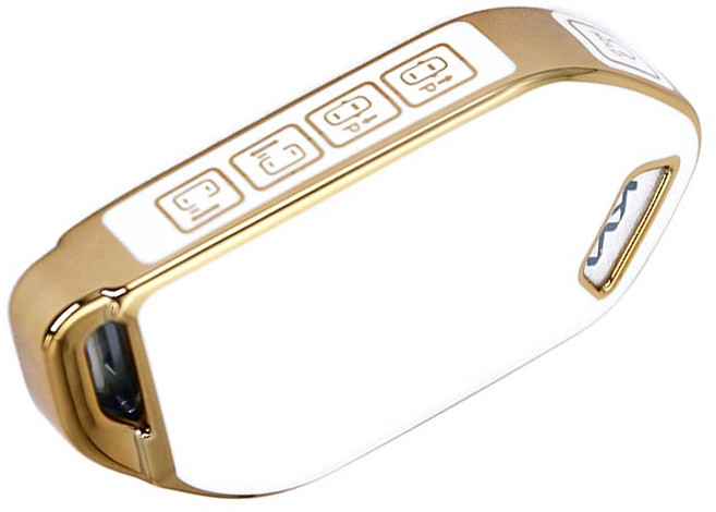 카니발 KA4 4세대 9버튼 (호환) 2024-2026년형 TPU 스마트키케이스, 골드화이트