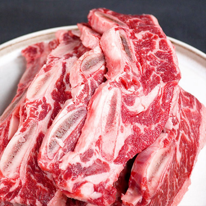 [678꽃갈비] 미국산 LA/우대갈비, B3) LA 꽃갈비 1kg CAB최상위등급, 1개