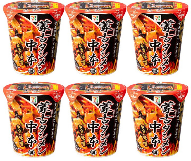 일본 세븐 프리미엄 몽고탄멘 나카모토 컵라면 6개세트, 6개