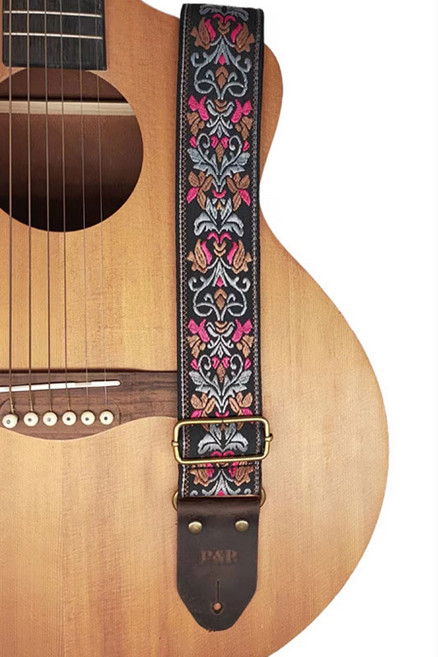 소울스테이지 자카드 자수 통기타 일렉기타 스트랩 멜빵 어깨끈, 1개