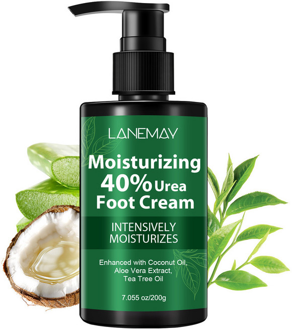 茶樹精華 尿素足霜 深層補水保溼 柔潤肌膚 全英文版, 1個, 200ML彩盒裝