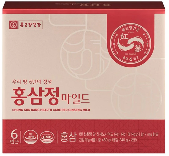 종근당건강 6년근 홍삼정 마일드 + 쇼핑백, 2개