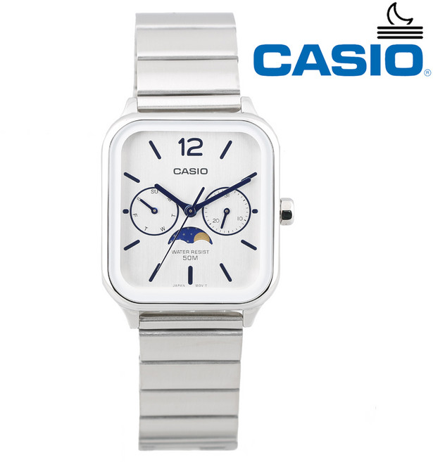 카시오 정품 문페이즈 남성 손목시계 MTP-M305D-7A