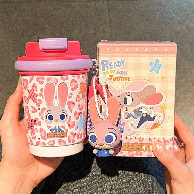 주토피아 보온 머그컵 주디 닉 텀블러 커피잔 캐릭터 선물, 주디 320ml