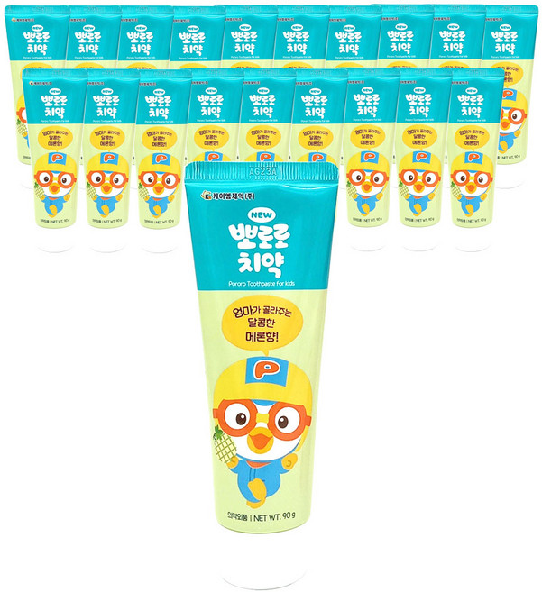 뽀로로 뉴 어린이 치약 메론향, 90g, 20개