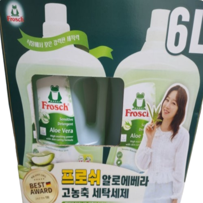 프로쉬 알로에베라 세탁세제 6L 코스트코 독일 고농축 액상 액체 세제 친환경, 프로쉬 코튼블라썸 섬유유연제 6L(3L+3L)