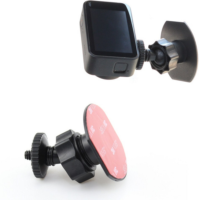 유리 거울 평면 접착 볼헤드 마운트 거치대 액션캠 카메라 블랙박스, 1개