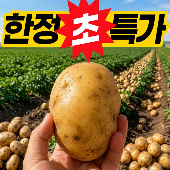 [한정특가]국내산 농장직송 고소한 수미 햇 감자, 1개, 10kg (대)