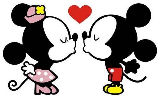 자동차 스티커 흠집 기스 유리 미키마우스 스티커, 미키미니뽀뽀, 1개