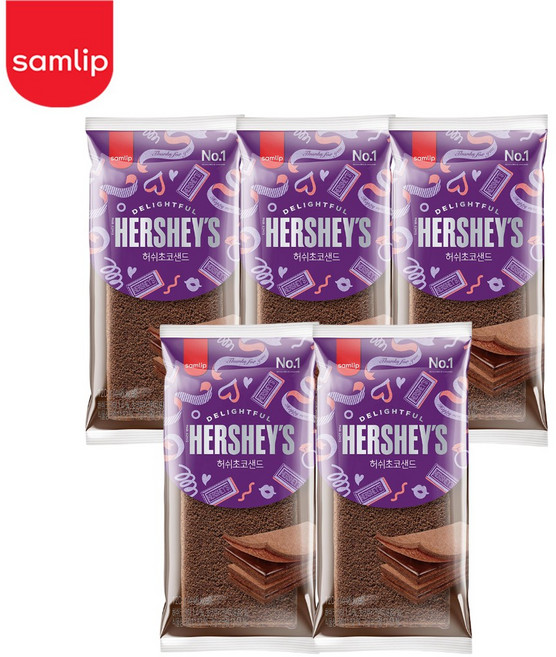 삼립 허쉬 초코샌드, 5개, 95g