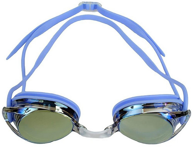 Water Gear Metallic Vision 수영 고글 화이트/블루 - 여성 및 남성용 고글 수영장 다이빙에 적합 편안하고 깨끗한 시야 수상 스포츠 운동, 바이올렛, 1개
