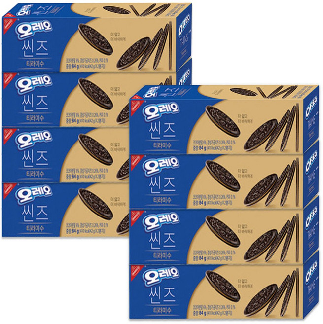 오레오 씬즈 티리미수 84g, 8개