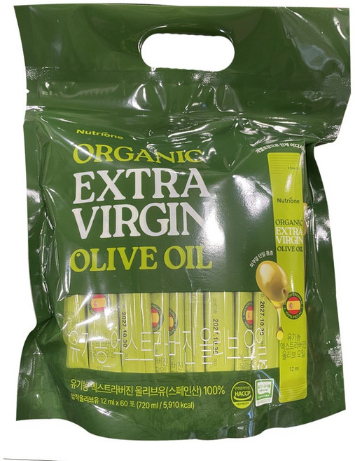 뉴트리원유기농엑스트라버진올리브유 스틱, 12ml, 60개