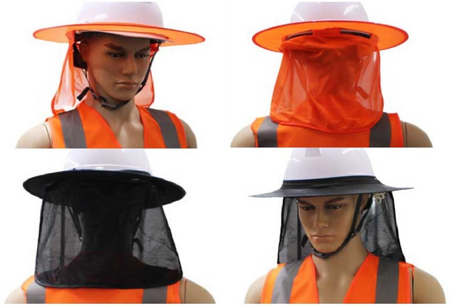 1+1 안전모 모자챙 햇빛 가리개 그늘막 차양 UV차단마스크 얼굴가리개, 2개, 검정