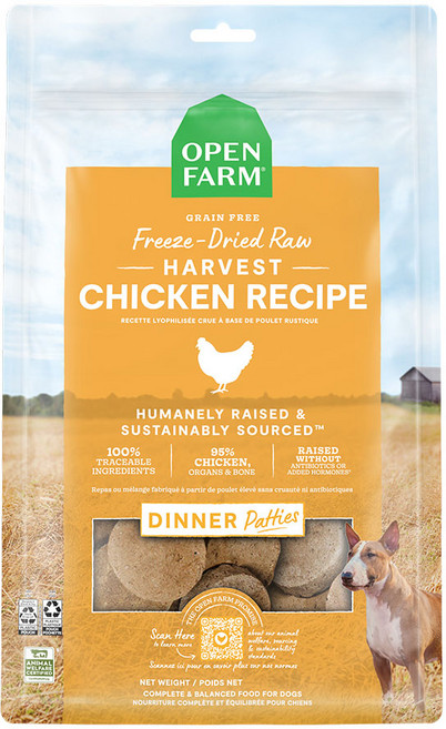 오픈팜 동결건조 강아지 사료, 496g, 1개, 닭