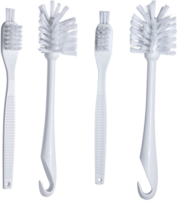 바이트 텀블러 보틀 세척솔 깊은 컵 주방 틈새 디테일 브러쉬, 2세트, 화이트