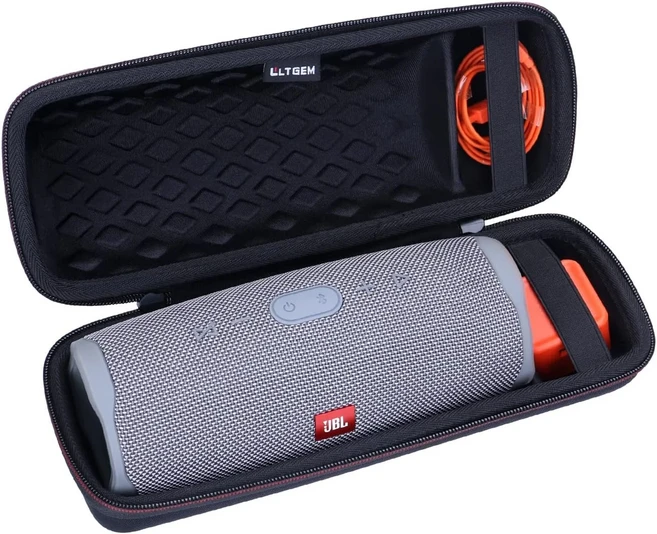 JBL 호환 호환 Charge 4 / 5 스피커용 LTGEM 하드 케이스 보관 여행용 휴대 가방 블랙, 01 CASE only