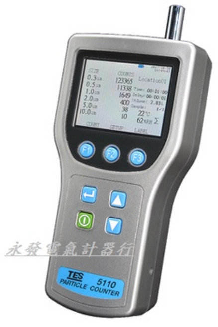 泰仕 TES-5200 粒子質量濃度計數器USB 粉塵計 精準測量 輕巧便攜 適用於居家辦公室實驗室, 1個