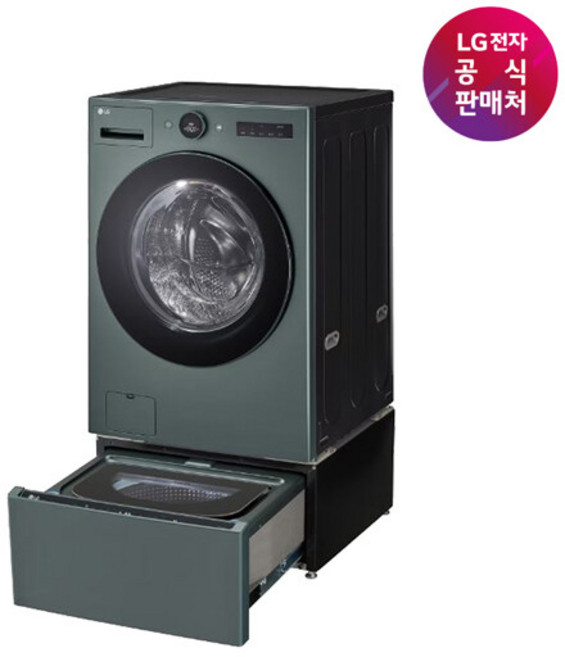 [LG 공식판매처] LG 트롬 오브제 워시콤보 세탁건조기+미니워시 FH25GAGX (FH25GAG+FX4GC), 네이처그린