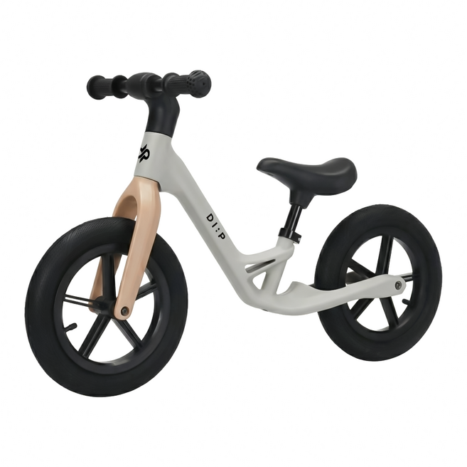 디프 밸런스자전거 유아용 2세~6세 높이조절 시트 무페달 자전거, 1개, 87cm, 베이지&그레이