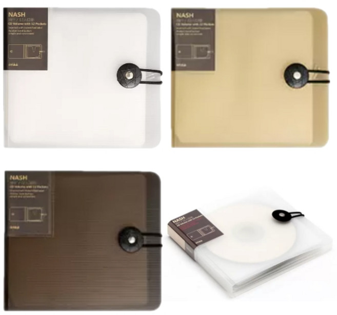 노트형 cd dvd케이스 블루레이 공cd보관함 미디어정리함, 노트 화이트, 1개