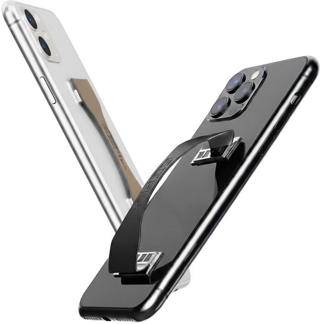 닥터가드 핏플렉스 핸드폰용 핑거 스트랩, 블랙+블랙, 1세트