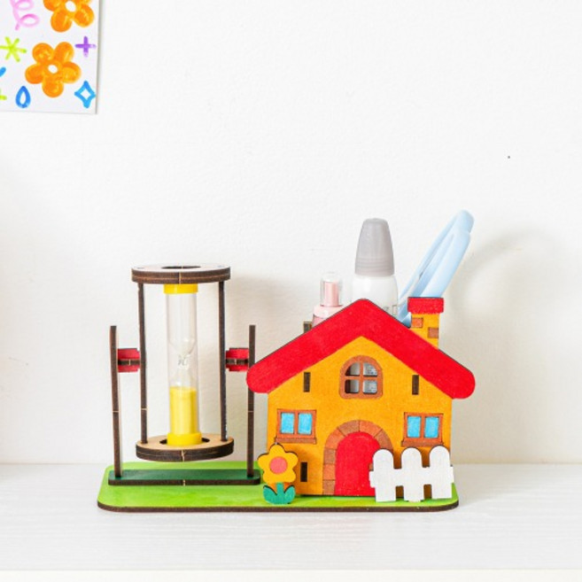 민화샵 모래시계 연필꽂이 만들기, S2400250 x 1개