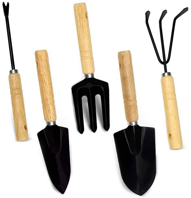 원예 모종삽 5종 세트 다목적 원예 도구 가정 정원 화분 관리용, 1세트