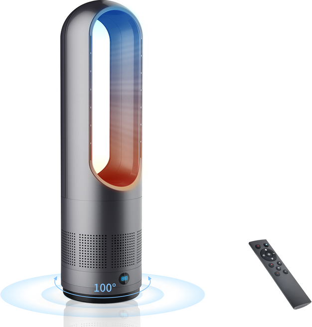 EXTEDRG 날개없는 선풍기 가정용 선풍기 BLDC모터 저소음 타워형 선풍기 리모컨 절전형 강풍 여름 가전 사무실, UML018