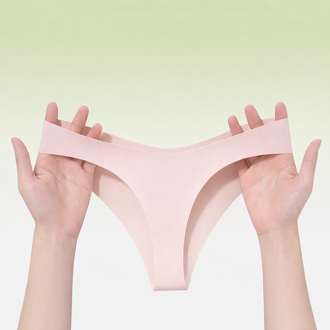여성 아이스실크 무봉제 요가 스포츠 티팬티 6장 (3+3) 로우라이즈 통기성 항균 노라인 속옷
