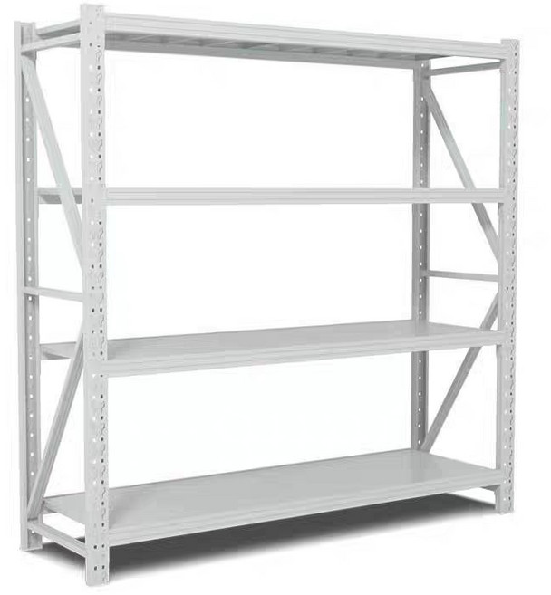 무볼트 중량랙 단당하중 최대250kg 창고선반 철재선반 벽선반 경량랙 스탠드선반, 화이트2000x1500x600, 1세트