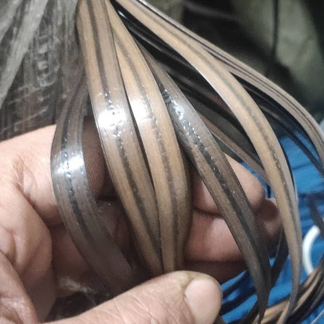 編織藤條環保仿藤手工材料 寬8mm厚1mm 約85-90米/斤, 金木黃大變頻, 1個