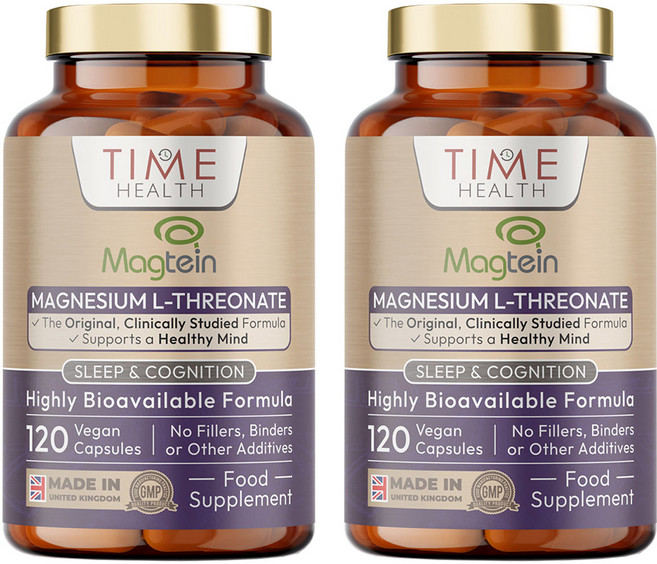 타임헬스 트레온산 마그네슘 120캡슐 2100mg 채정안 마그네슘 마그테인 영국산, 2개, 120정