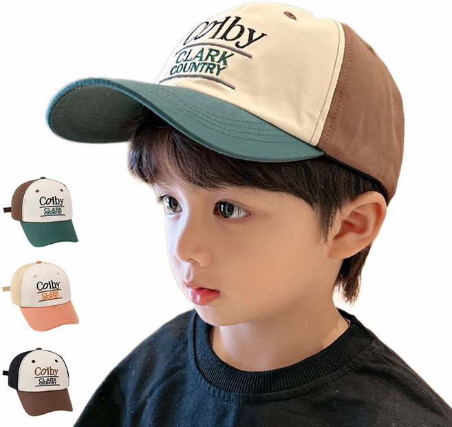 [HANNAL] 남아 여아 공용트렌디 배색 볼캡 야구모자