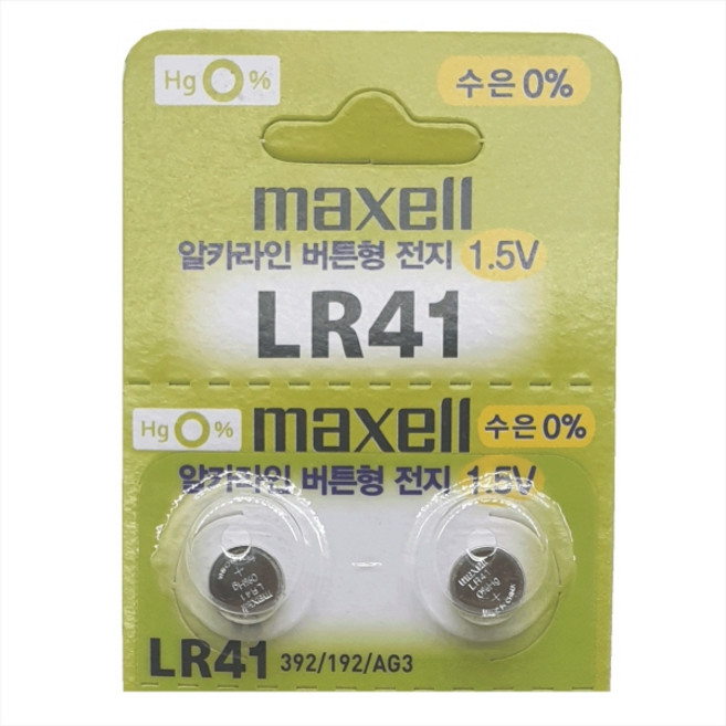 맥셀 MAXELL LR41 알카라인 배터리 코인형 - 2알, 1개, 2개입