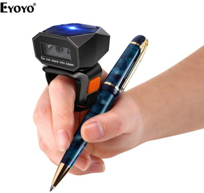 Eyoyo EY-016 2D 웨어러블 링 바코드 스캐너 미니 휴대용 3-in-1 USB 유선 2.4G 무선 블루투스 핑거 iPad i
