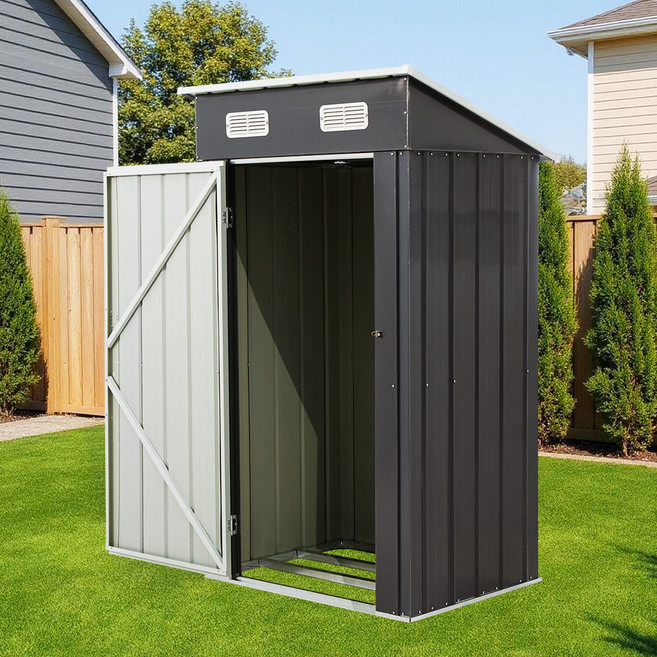 캐빈하우스 조이 4X3 야외 창고 조립식 농막 전원, 메탈그레이