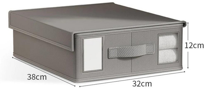부직포 침대 시트 뚜껑 수납함 가정용품 서랍 천 예술 밑 정리함, 색상: 2. (부직포) 퓨어그레이 38*32*12cm, 1개