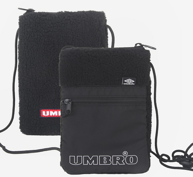 엄브로 플리스 샤코슈백 U9423CBGO0-BLK 남성 여성 캐주얼 교복 학생 크로스백