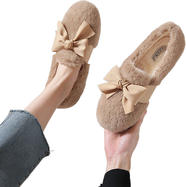 셀럽당 보온 통굽 로퍼 겨울 기모 퍼 신발 여자 신발M2359